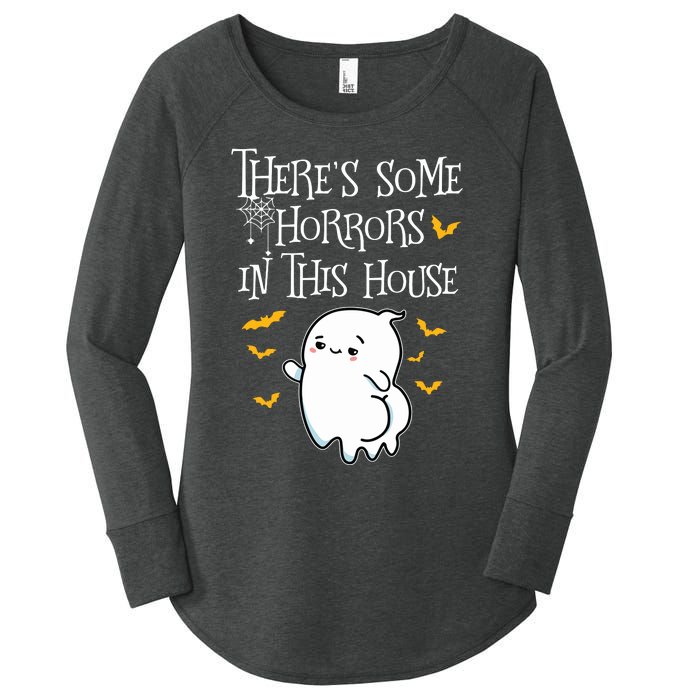 Theres Some Horrors In This House Booty Ghost Women's Perfect Tri Tunic Long Sleeve Shirt