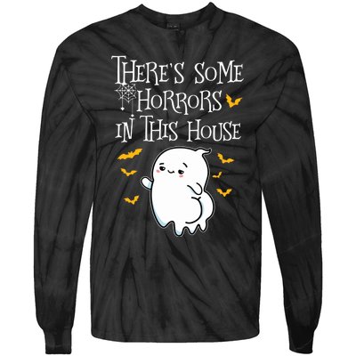 Theres Some Horrors In This House Booty Ghost Tie-Dye Long Sleeve Shirt