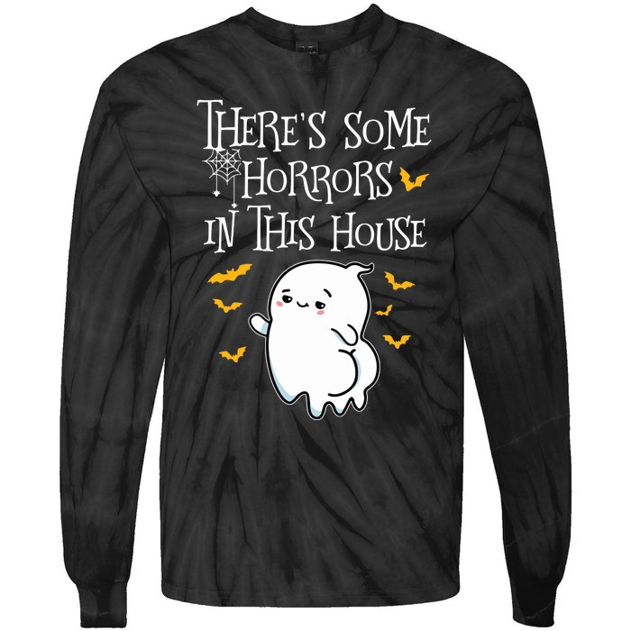 Theres Some Horrors In This House Booty Ghost Tie-Dye Long Sleeve Shirt