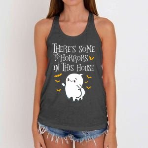 Theres Some Horrors In This House Booty Ghost Women's Knotted Racerback Tank