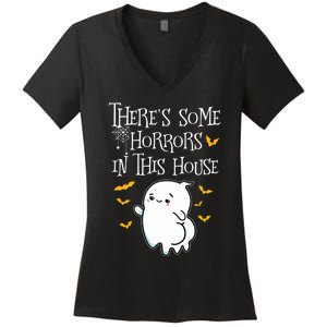 Theres Some Horrors In This House Booty Ghost Women's V-Neck T-Shirt