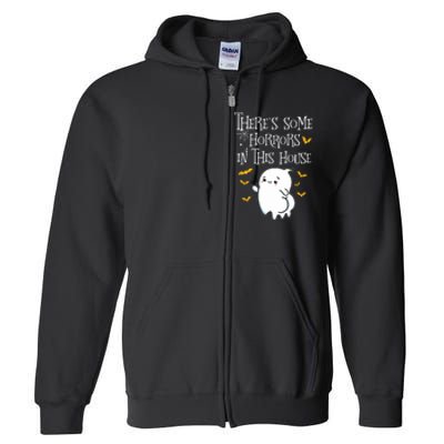 Theres Some Horrors In This House Booty Ghost Full Zip Hoodie