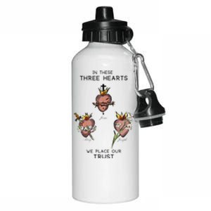 Three Sacred Hearts Of Jesus Mary Joseph Jmj Catholic Aluminum Water Bottle