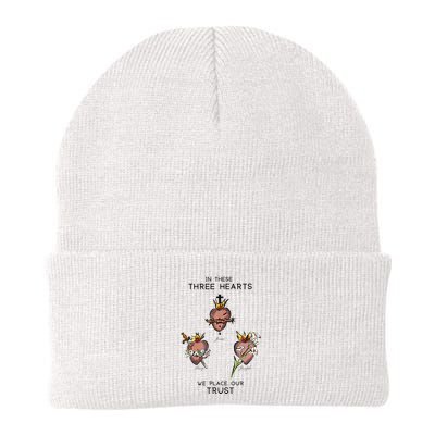 Three Sacred Hearts Of Jesus Mary Joseph Jmj Catholic Beanie