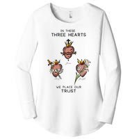 Three Sacred Hearts Of Jesus Mary Joseph Jmj Catholic Women's Perfect Tri Tunic Long Sleeve Shirt