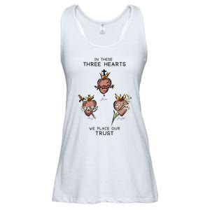 Three Sacred Hearts Of Jesus Mary Joseph Jmj Catholic Ladies Essential Flowy Tank