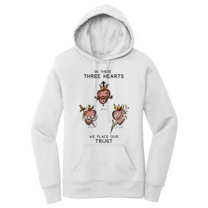 Three Sacred Hearts Of Jesus Mary Joseph Jmj Catholic Women's Pullover Hoodie