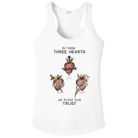 Three Sacred Hearts Of Jesus Mary Joseph Jmj Catholic Ladies PosiCharge Competitor Racerback Tank