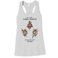 Three Sacred Hearts Of Jesus Mary Joseph Jmj Catholic Women's Racerback Tank