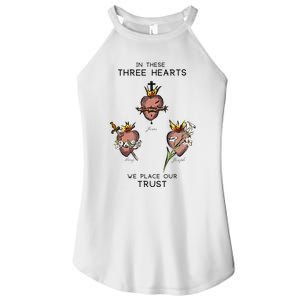 Three Sacred Hearts Of Jesus Mary Joseph Jmj Catholic Women's Perfect Tri Rocker Tank