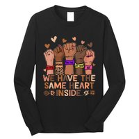 The Same Heart Inside African Hand Black History Month BLM Long Sleeve Shirt