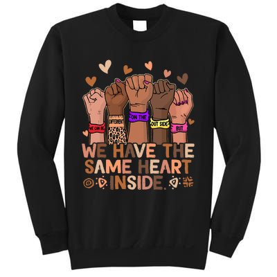 The Same Heart Inside African Hand Black History Month BLM Sweatshirt