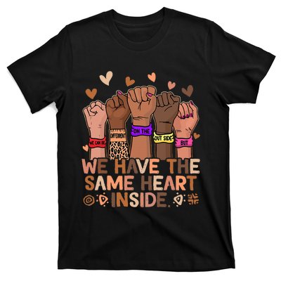 The Same Heart Inside African Hand Black History Month BLM T-Shirt