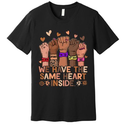 The Same Heart Inside African Hand Black History Month BLM Premium T-Shirt