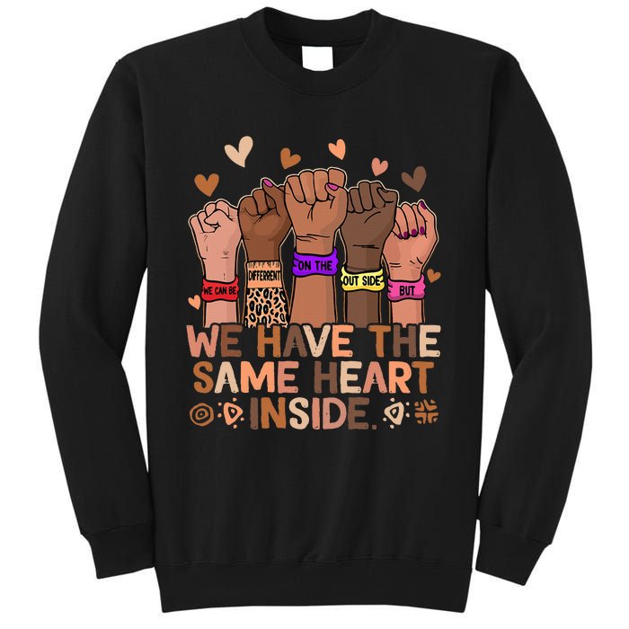 The Same Heart Inside African Hand Black History Month BLM Tall Sweatshirt