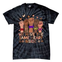 The Same Heart Inside African Hand Black History Month BLM Tie-Dye T-Shirt