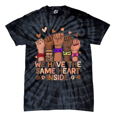 The Same Heart Inside African Hand Black History Month BLM Tie-Dye T-Shirt