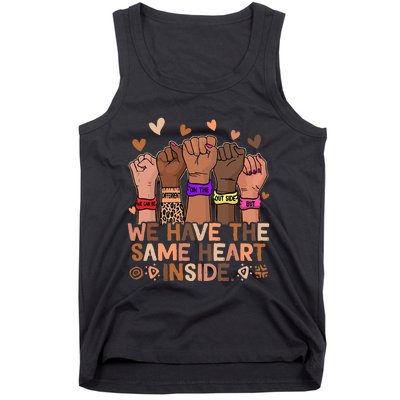 The Same Heart Inside African Hand Black History Month BLM Tank Top