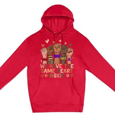 The Same Heart Inside African Hand Black History Month BLM Premium Pullover Hoodie