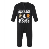 Theres Some Horrors In This House Ghost Pumpkin Halloween Infant Fleece One Piece