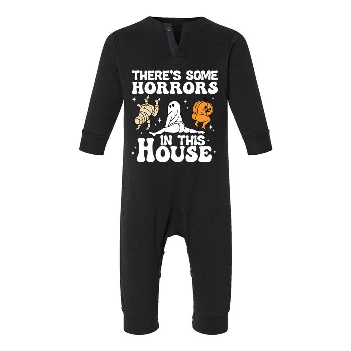 Theres Some Horrors In This House Ghost Pumpkin Halloween Infant Fleece One Piece