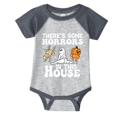 Theres Some Horrors In This House Ghost Pumpkin Halloween Infant Baby Jersey Bodysuit