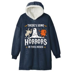 Theres Some Horrors In This House Ghost Pumpkin Halloween Hooded Wearable Blanket