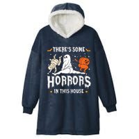 Theres Some Horrors In This House Ghost Pumpkin Halloween Hooded Wearable Blanket