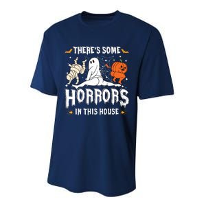 Theres Some Horrors In This House Ghost Pumpkin Halloween Performance Sprint T-Shirt