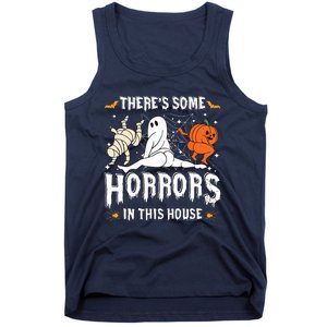 Theres Some Horrors In This House Ghost Pumpkin Halloween Tank Top