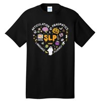 Therapy Slp Halloween Everyone Communicate Differently Spook Tall T-Shirt