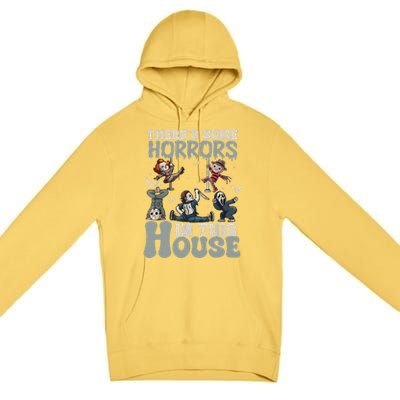 ThereS Some Horrors In This House Funny Horror Characters Premium Pullover Hoodie