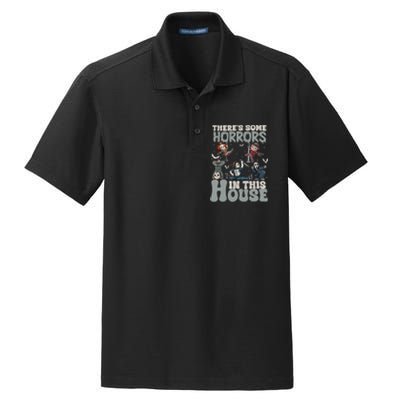 ThereS Some Horrors In This House Funny Horror Characters Dry Zone Grid Polo