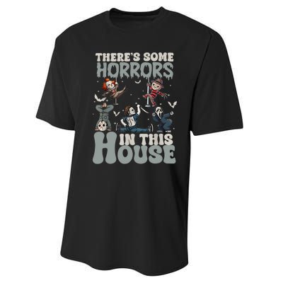 ThereS Some Horrors In This House Funny Horror Characters Performance Sprint T-Shirt