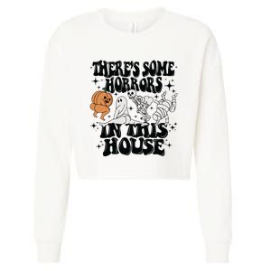 Theres Some Horrors In This House Cropped Pullover Crew