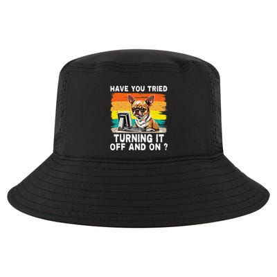 Tech Support Humor I Dog Tech Engineer I Computer It Guy Cool Comfort Performance Bucket Hat