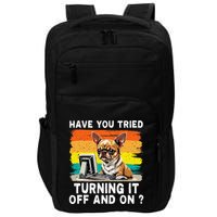 Tech Support Humor I Dog Tech Engineer I Computer It Guy Impact Tech Backpack