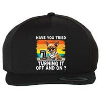 Tech Support Humor I Dog Tech Engineer I Computer It Guy Wool Snapback Cap