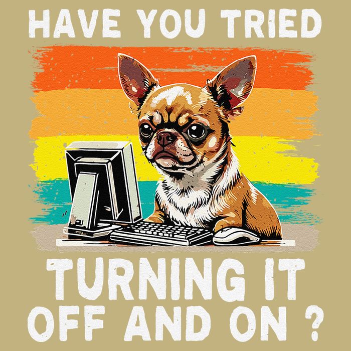 Tech Support Humor I Dog Tech Engineer I Computer It Guy Button