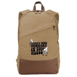 Theres Some Horrors In This House Cotton Canvas Backpack