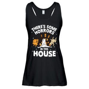 Theres Some Horrors In This House Ghost Halloween Funny Ladies Essential Flowy Tank