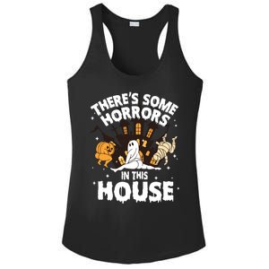 Theres Some Horrors In This House Ghost Halloween Funny Ladies PosiCharge Competitor Racerback Tank