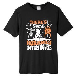 Theres Some Horrors In This House Ghost Pumpkin Halloween Tall Fusion ChromaSoft Performance T-Shirt