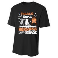 Theres Some Horrors In This House Ghost Pumpkin Halloween Performance Sprint T-Shirt