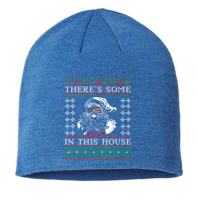Theres Some Ho Ho Hos In This House Christmas Santa Funny Gift Cute Gift Sustainable Beanie