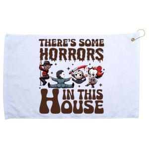 ThereS Some Horrors In This House Funny Horror Characters Grommeted Golf Towel