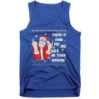 ThereS Some Hos In This House Funny Christmas Santa Ugly Gift Tank Top