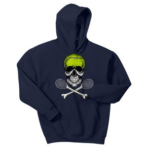 Tennis Skull Halloween Spooky Tennis Halloween Kids Hoodie