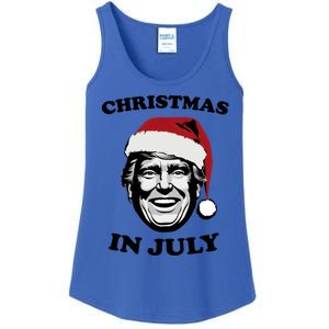 Trump Santa Hat Funny Christmas In July Gift Summer Xmas Gift Ladies Essential Tank