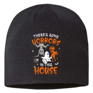 Theres Some Horrors In This House Ghost Pumpkin Halloween Sustainable Beanie